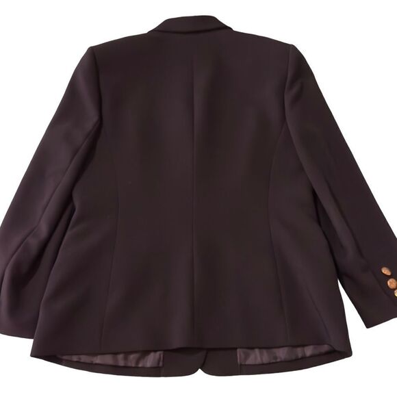 Kasper 3-Button Blazer Suit Black Size 14P - Picture 6 of 15